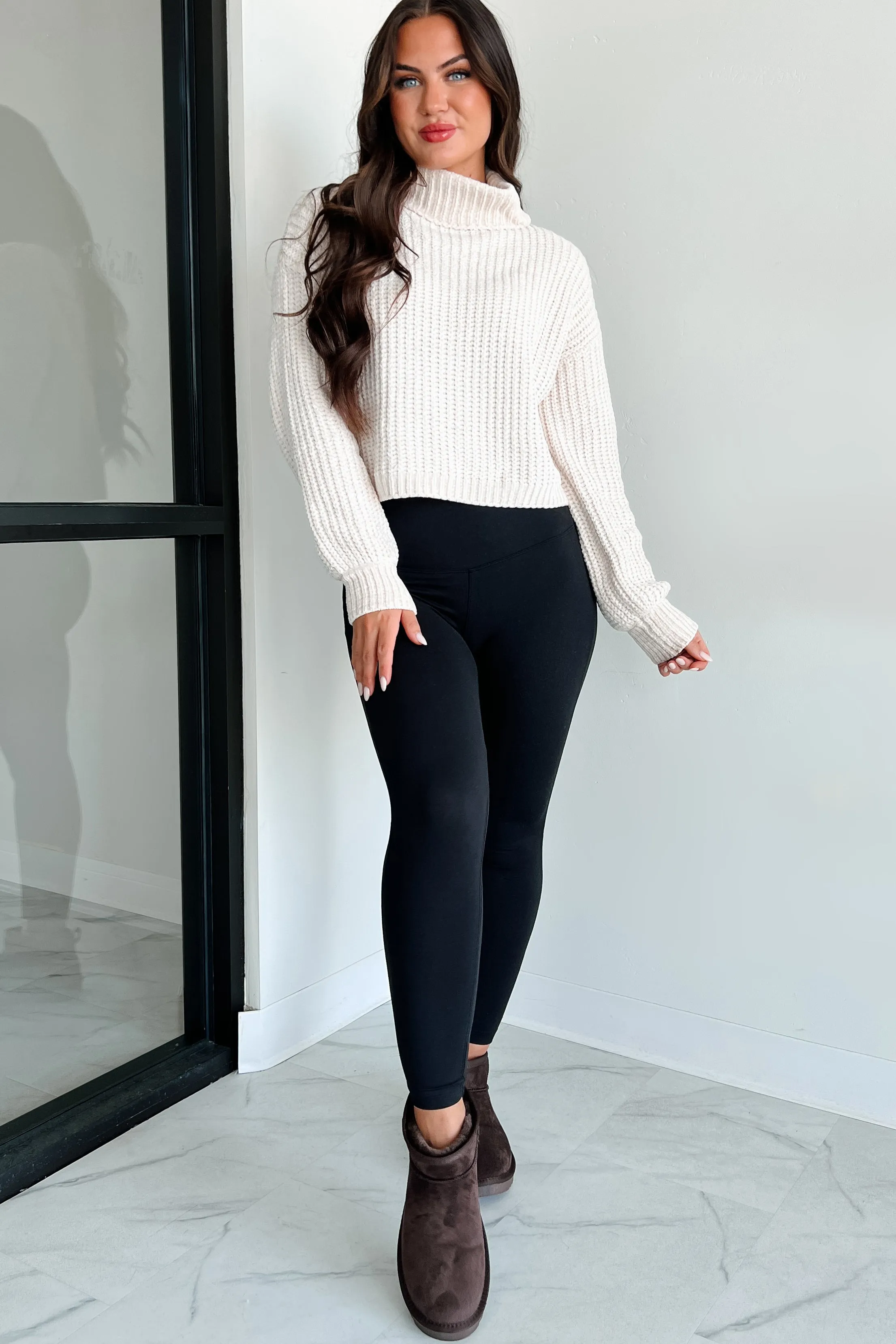 Autumn Comforts Zenana Chenille Sweater (Sand Beige)