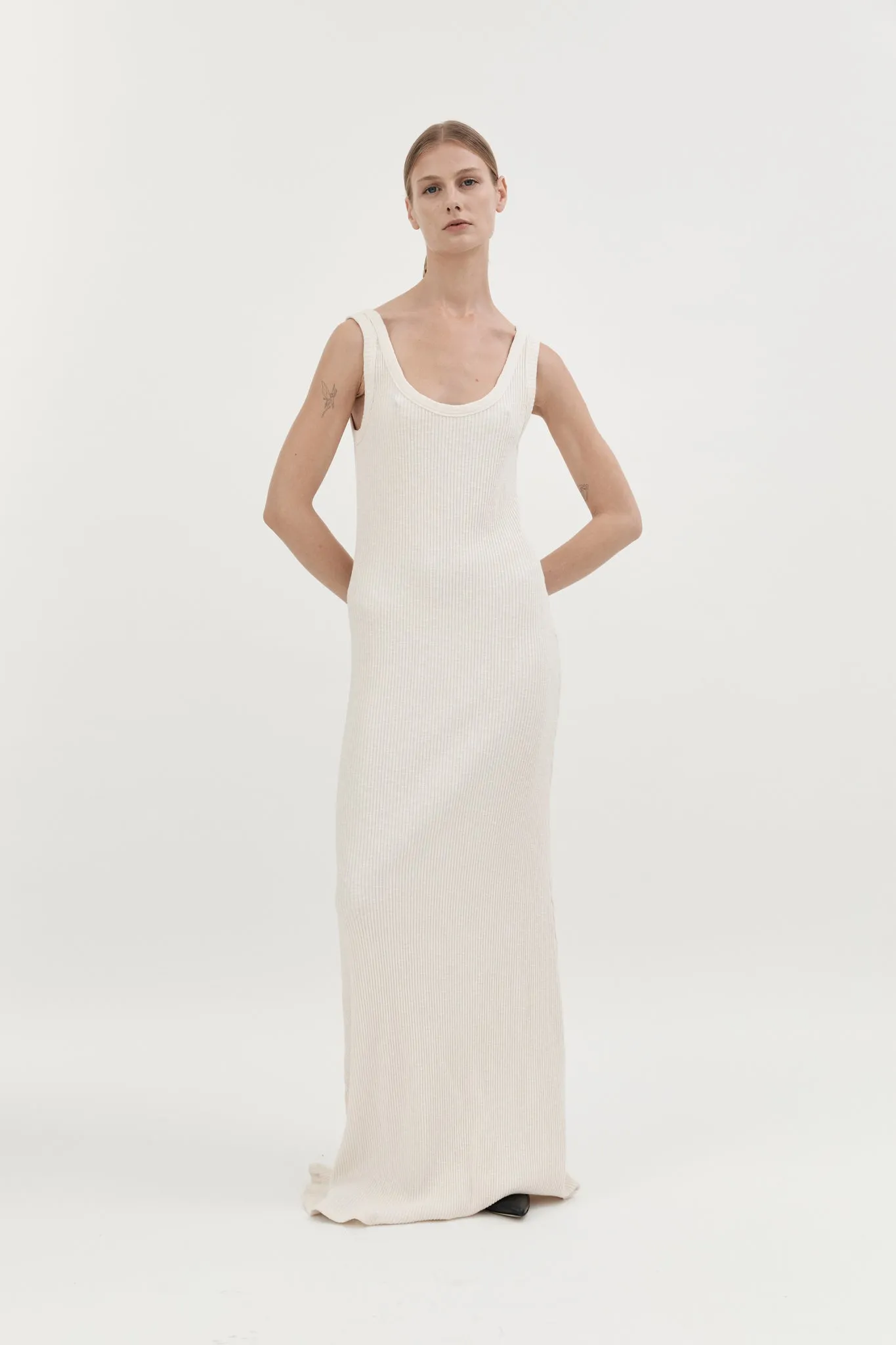 AYA KNIT DRESS - CREAM