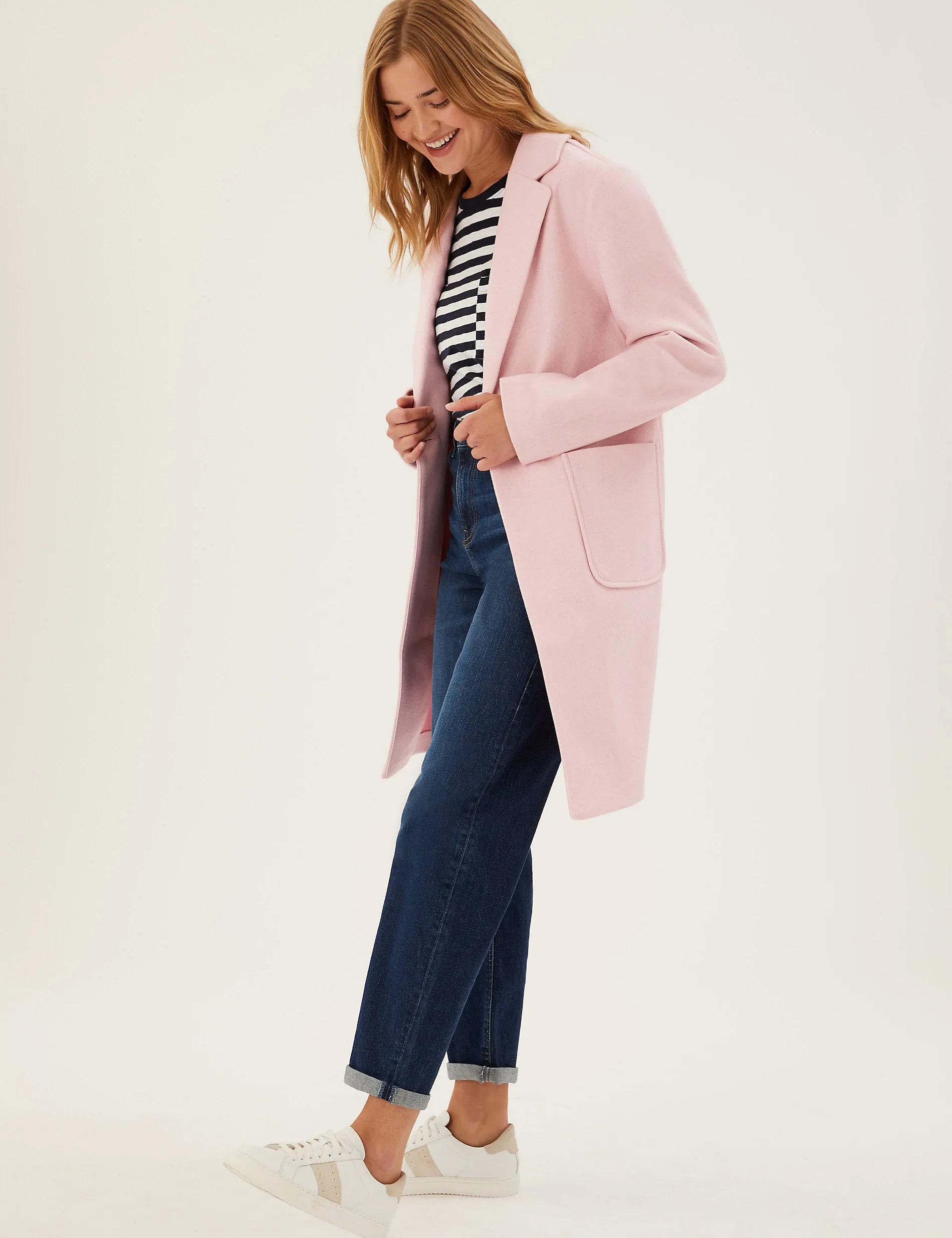 M&S Ladies Mid Long Coat T59/1185C
