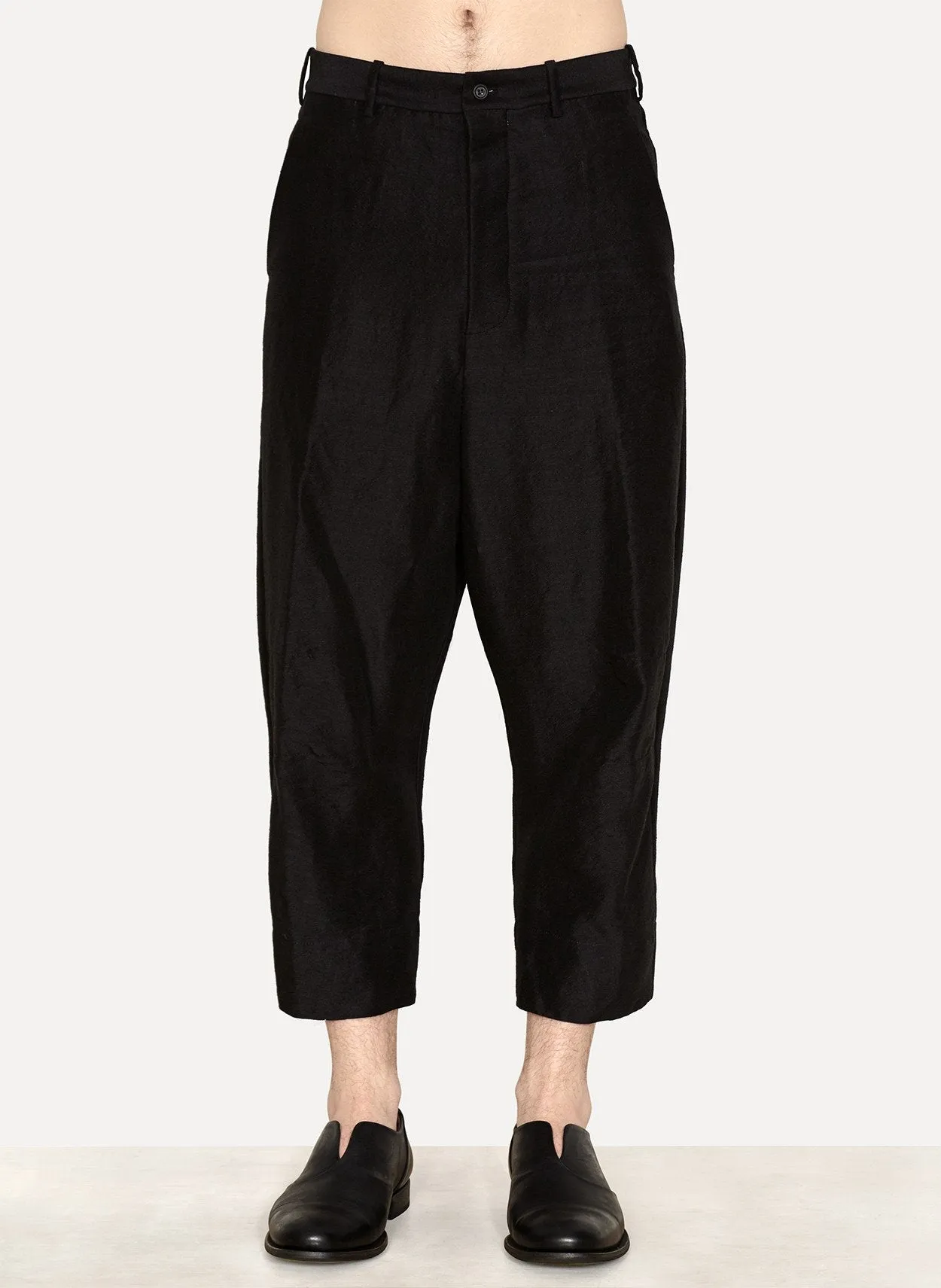 Mohair Linen Cotton Tailored Baggy Pants