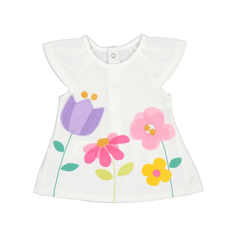 "Dress cotton knit floral print - Mayoral